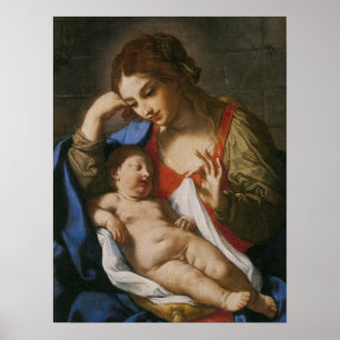 Poster Sirani - Madone contemplative