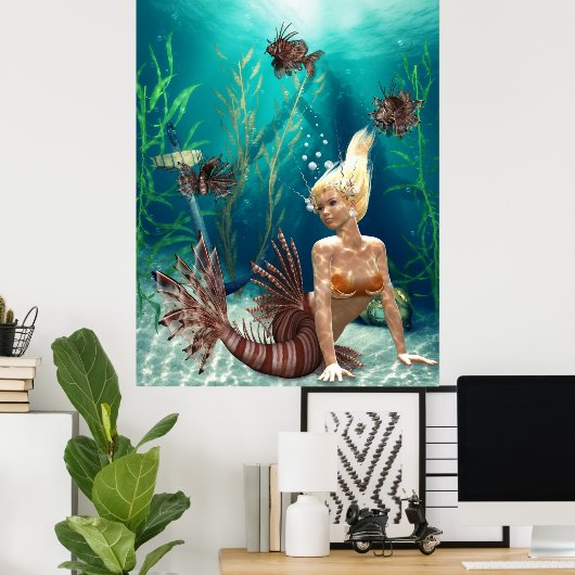 Poster sirène (Bureau à domicile)