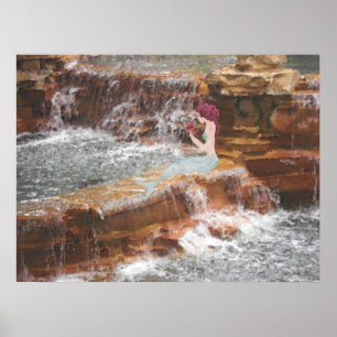 Poster Sirène à la cascade