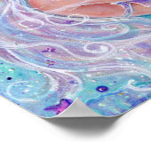 Poster Sirène à la méduse art par Renee Lavoie (Coin)