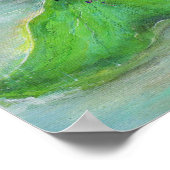 Poster Sirène à tête rouge sur la plage avec phare (Coin)