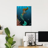 Poster Sirène Afro-Américaine (Bureau à domicile)