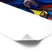 Poster Sirène arc-en-ciel en verre (Coin)