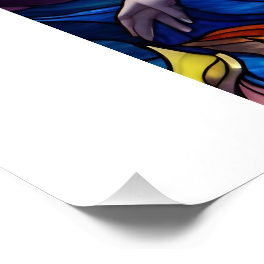 Poster Sirène arc-en-ciel en verre (Coin)