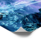 Poster Sirène aux cheveux turquoise (Coin)