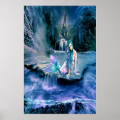 Poster Sirène aux cheveux turquoise (Devant)