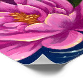 Poster Sirène avec Lotus rose gothique grand oeil Art Imp (Coin)