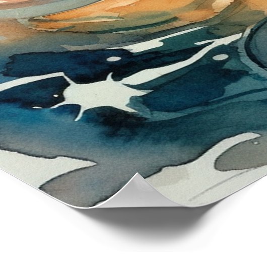 Poster Sirène chantant à la surface (Coin)