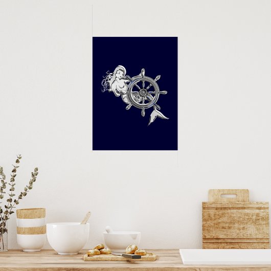 Poster Sirène Chrome (Cuisine)