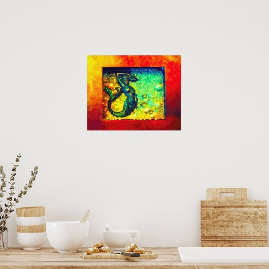 Poster Sirène Dans Une Boîte (Cuisine)