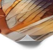 Poster Sirène d'aquarelle gris rustique (Coin)