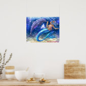 Poster Sirène/dauphin (Cuisine)