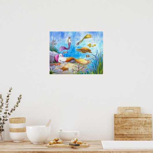 Poster Sirène de chat 31 (Cuisine)