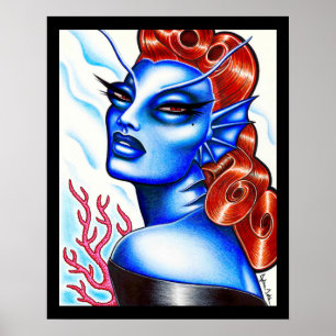 Poster Sirène de la mer