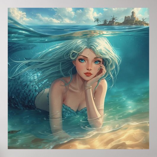 Poster Sirène de l'Horizon de l'Île (Devant)