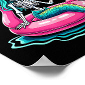 Poster Sirène de Summerween squelette de plage flamant ro (Coin)