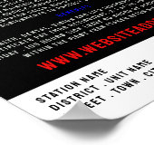 Poster Sirène de voiture de police, Recrutement de la loi (Coin)