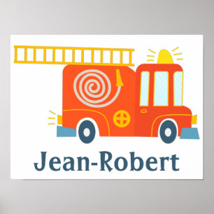 Poster Sirène d'échelle d'échelle de tuyau de camion oran