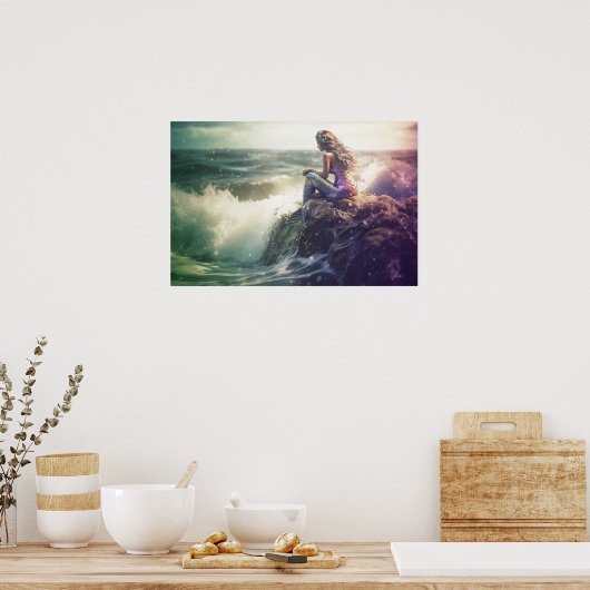 Poster Sirène en contemplation (Cuisine)