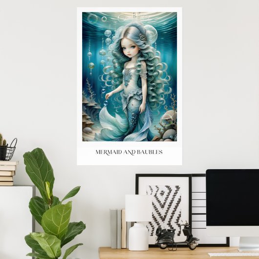Poster Sirène et Baubles (Bureau à domicile)