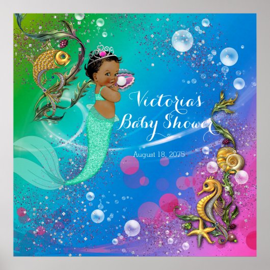 Poster Sirène Ethnique Sous La Mer (Devant)
