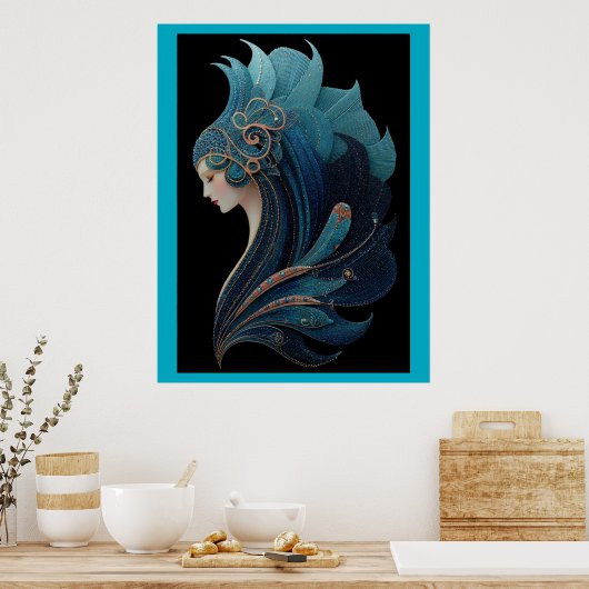 POSTER SIRÈNE NOIR #2 (Cuisine)
