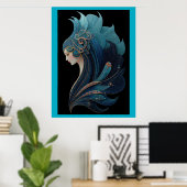 POSTER SIRÈNE NOIR #2 (Bureau à domicile)