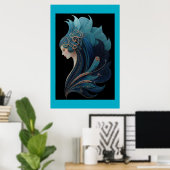 POSTER SIRÈNE NOIR #2 (Bureau à domicile)
