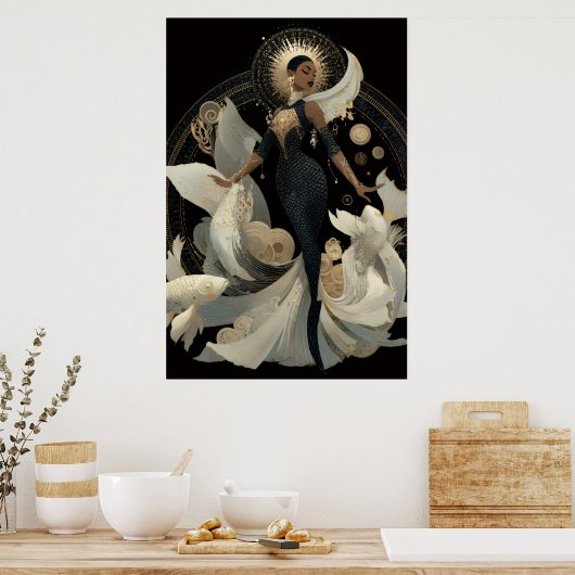 POSTER SIRÈNE NOIRE' #3 (Cuisine)