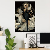 POSTER SIRÈNE NOIRE' #3 (Bureau à domicile)