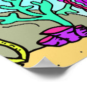 Poster Sirène personnalisée et amis de la créature marine (Coin)