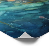 Poster Sirène posée dans un récif (Coin)