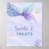 Poster Sirène sous la mer Douceurs et friandises (Devant)