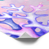 Poster Sirène sous la mer Fête d'anniversaire (Coin)