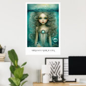 Poster Sirène Sous L'Eau (Bureau à domicile)