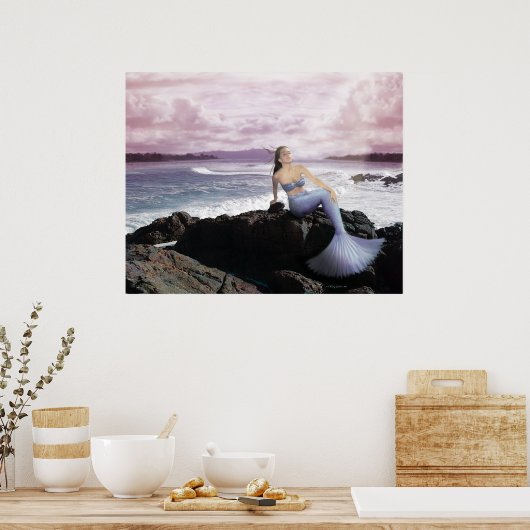 Poster Sirène Sur Le Rivage (Cuisine)