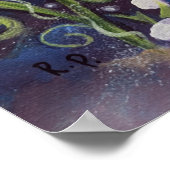 Poster Sirène sur les Roches avec hippocampe (Coin)