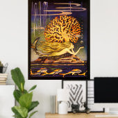 Poster Sirène vintage (Bureau à domicile)