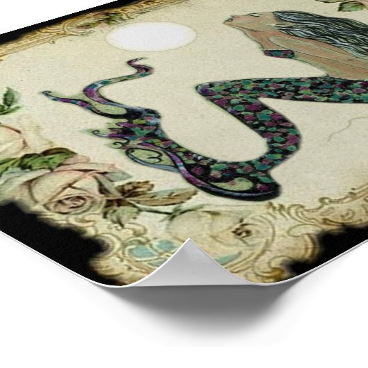 Poster sirène vintage (Coin)