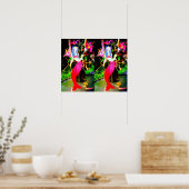 Poster sirènes jumelles rouge (Cuisine)