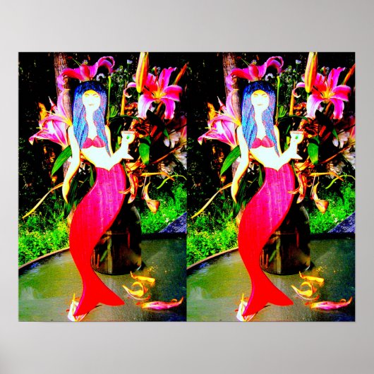 Poster sirènes jumelles rouge (Devant)