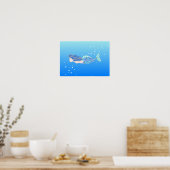 Poster Sirènes nageant dans les profondeurs de la mer. (Cuisine)