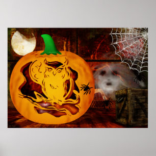 Poster Sirens Haunted Halloween Citrouille Carving