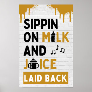 Poster Sirop de Lait et Jus Black & Gold Hip Hop