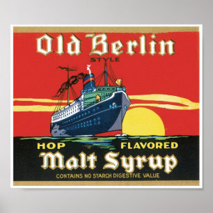 Poster Sirop de Malt aromatisé au houblon de style Berlin