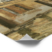 Poster Sisley - Bateau Dans L'Inondation À Port Marly (Coin)