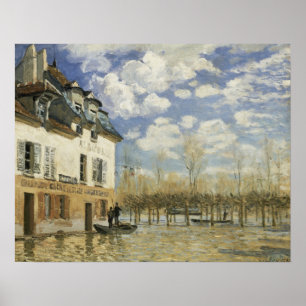 Poster Sisley - Bateau Dans L'Inondation À Port Marly