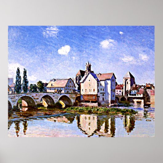 Poster Sisley - Le pont Moret au soleil (Devant)