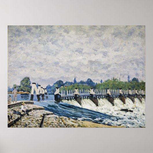 Poster Sisley - Molesey Weir Hampton Court (Devant)