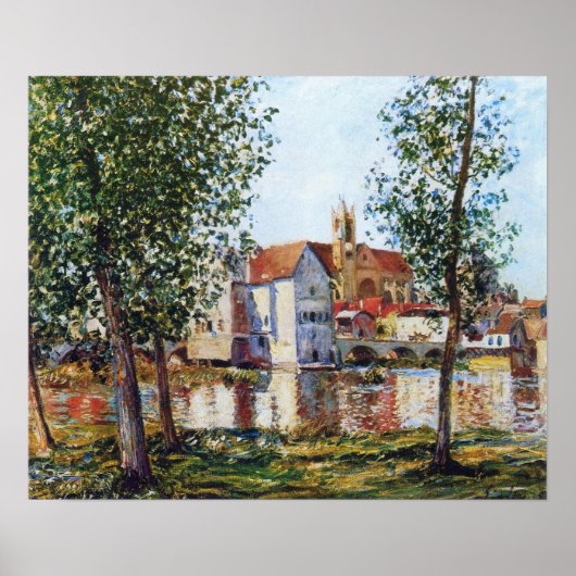 Poster Sisley - Moret-Sur-Loing In Morning Sun 1888 (Devant)